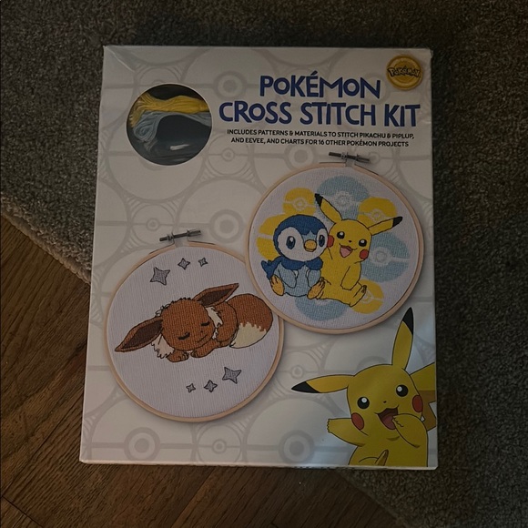 Nintendo Other - Nintendo Pokémon Cross Stitch Kit with Pikachu and Eevee